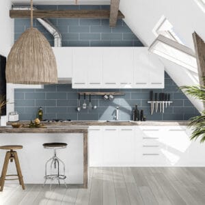 Kitchen featuring Andover white luxury vinyl